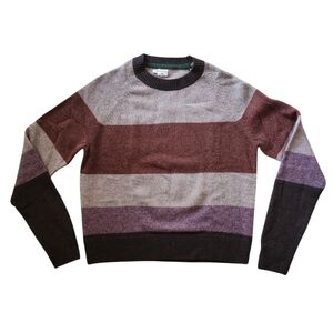 BRIDGE & BURN colorblock 80% wool sweater, size L